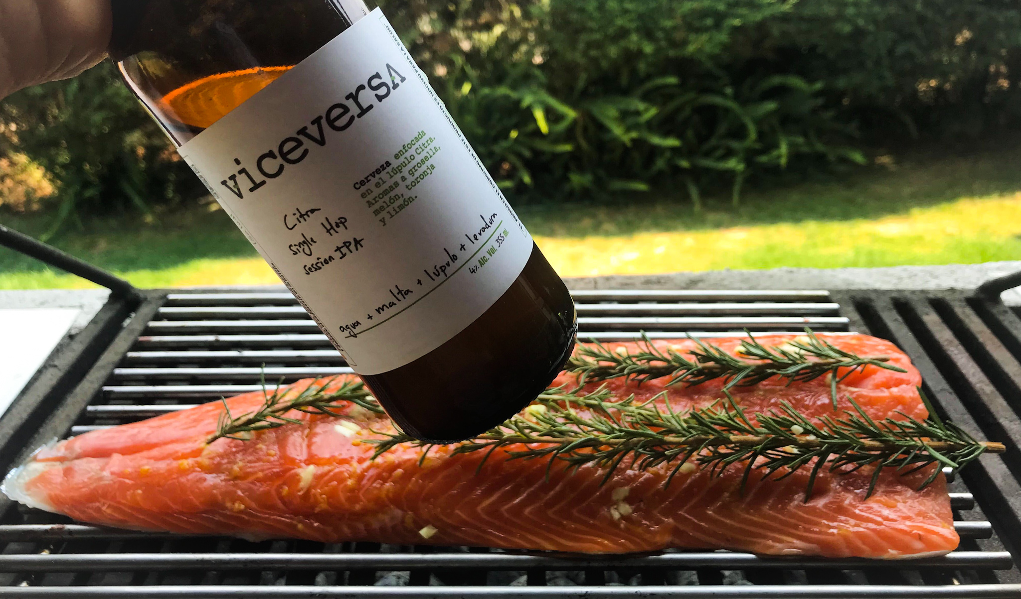 Salmón con Miel de Agave y Romero - Citra Single Hop Session IPA